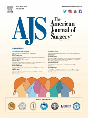 שער כתב העת American Journal of Surgery (גיליון דצמבר 2024), בו פורסם מחקרה של ד"ר לורן להב