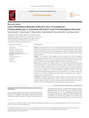 מחקר אונקולוגי מאת ד"ר לורן להב: השפעת התגובה לטיפול משולב (כימותרפיה והקרנות) לפני ניתוח בסרטן הרקטום (Rectal Cancer) על התוצאות לטווח ארוך